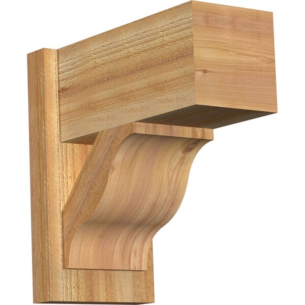 Ekena Millwork Funston Block Rough Sawn Outlooker, Western Red Cedar, 8"W x 16"D x 16"H OUT08X16X16FST05RWR - main
